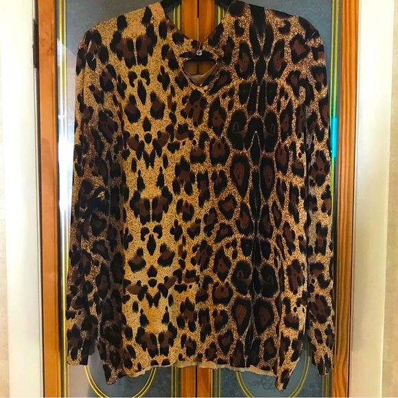 I.N.C., Leopard Print and Rhinestone Sweater - Picture 4 of 8